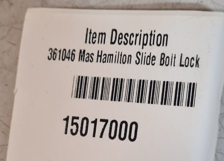 KABA Mas Hamilton Slide Bolt Lock 1501700 | SL10-1 | SL101001405062008KML