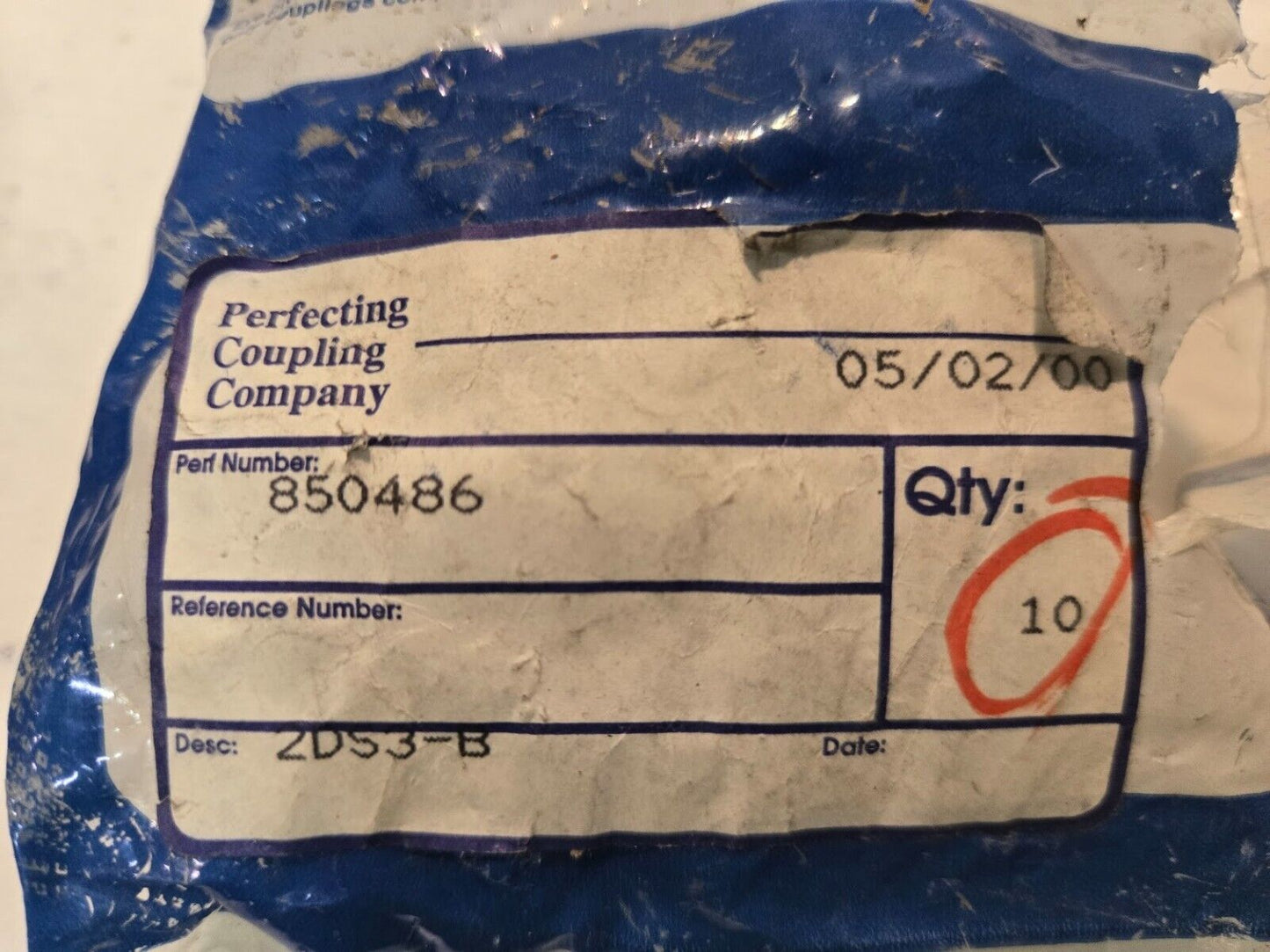 20 Quantity of Perfecting Coupling 850486 Series D Quick Connectors (20 Qty)