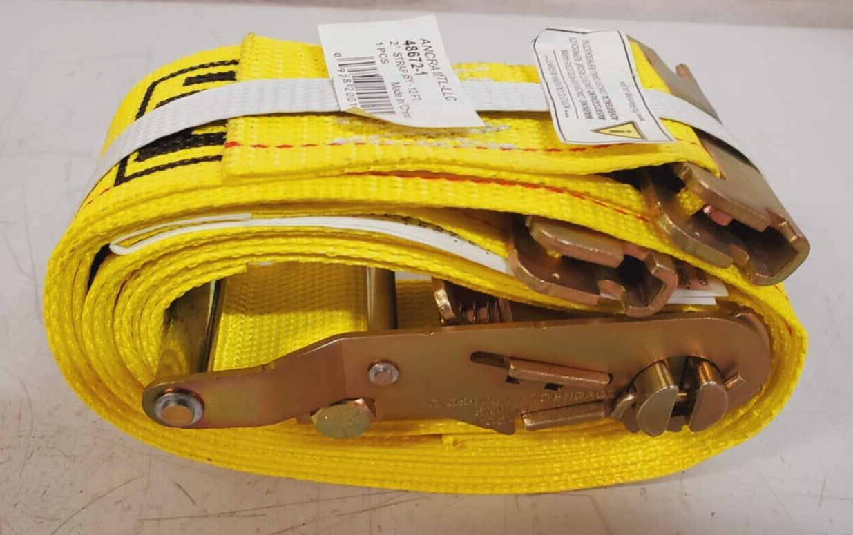 3 Quantity of Ancra 2" Ratchet Straps Assy 48672-13 | 12 Ft (3 Qty)