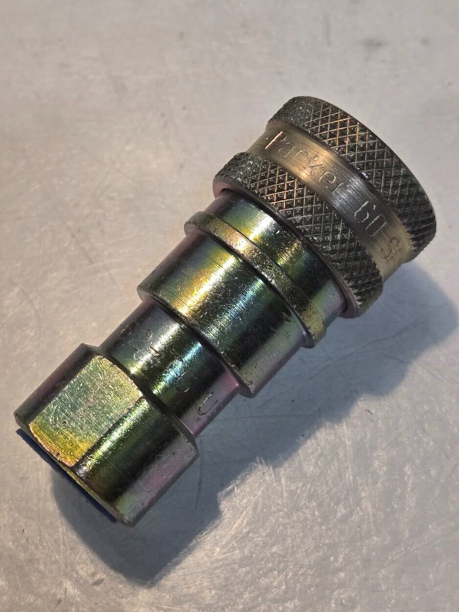 3 Quantity of Parker 60 Series H2-62-T6 Hydraulic Quick Connect Fittings (3 Qty)