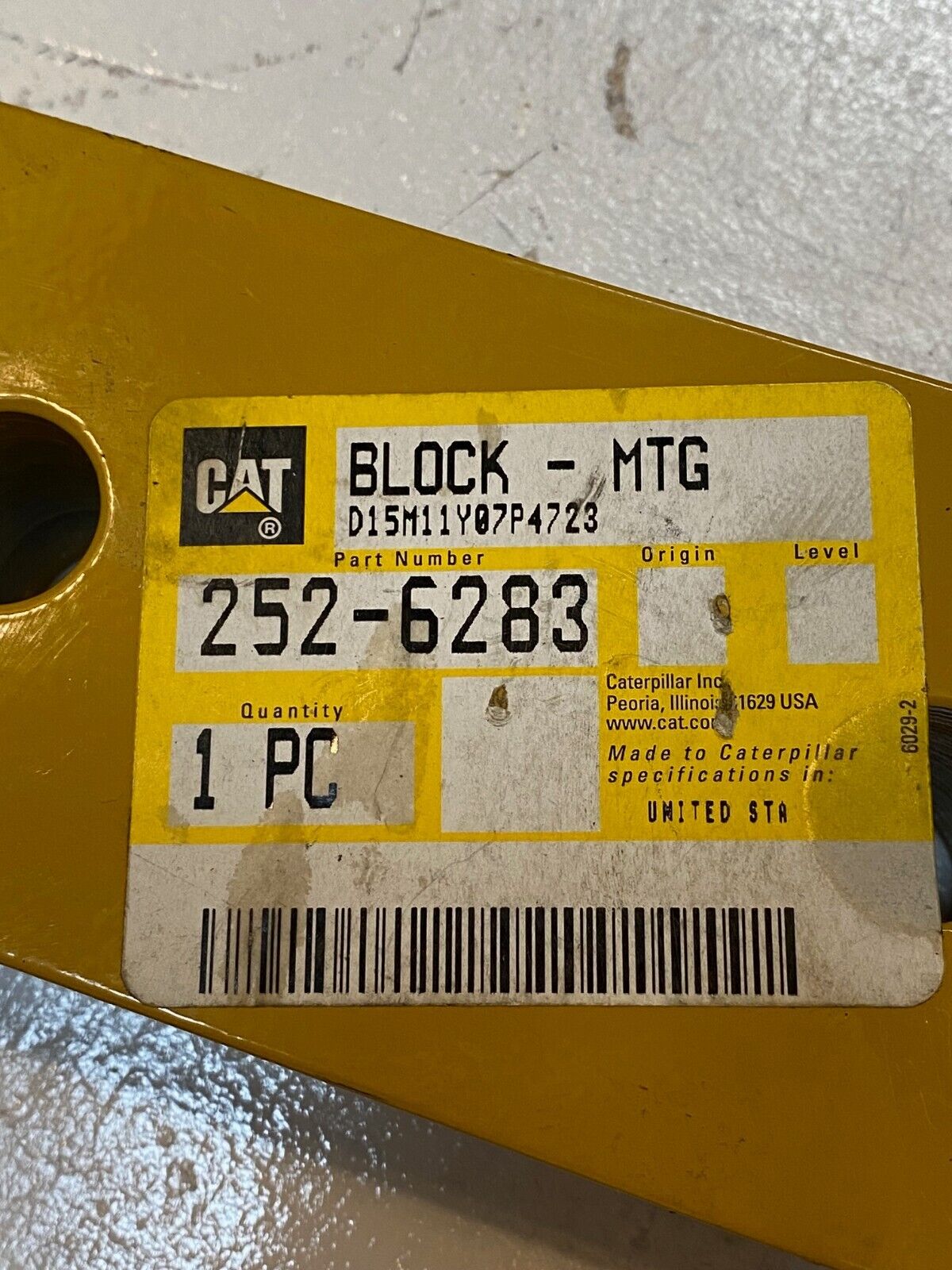 Caterpillar CAT 252-6283 Block MTG D15M11Y07P4723