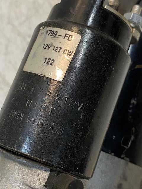 Engine Electric Starter Motor ZM 1762 12V 12 Volts 12T CW 1799-FD Made in Brazil