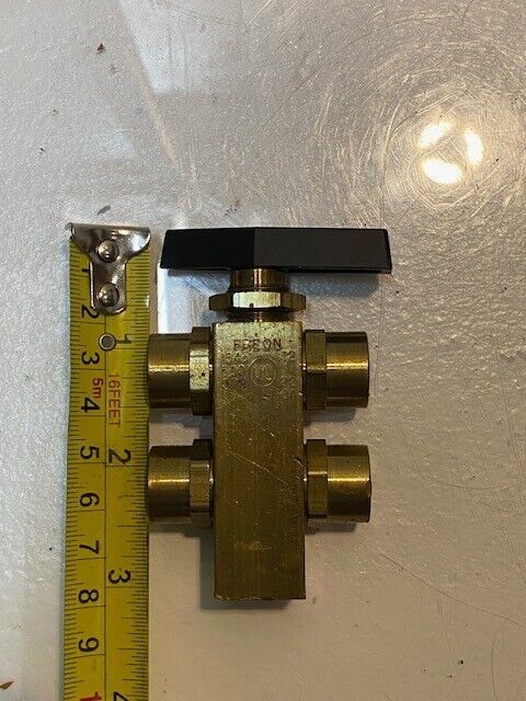 Abco Kantleak Multi-Port Stack Brass Valve Freon 134a, 404a, 410A 1000 PSIG 6996