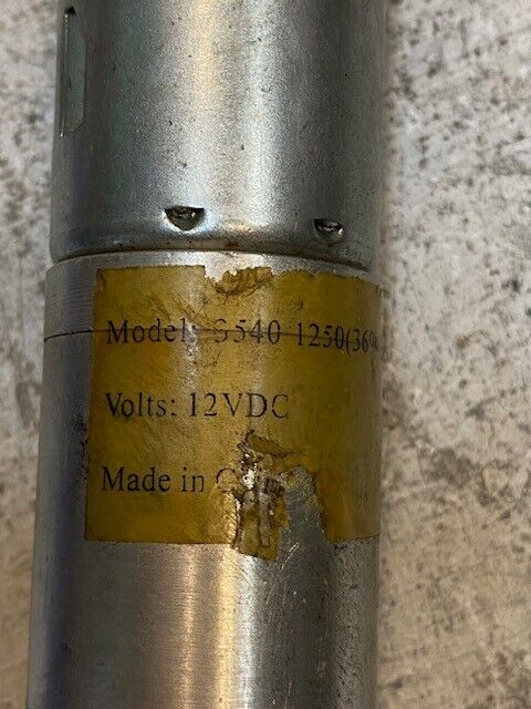 DC Motor Model 8540-1250 Volts 12VDC 5" Long 36mm OD