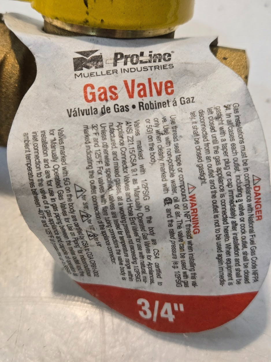 2 Quantity of Proline 110-524 3/4" Gas Valves | 032888105249 | 175 PSIG (2 Qty)