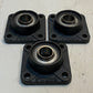 3 Quantity of PEER 4-Bolt Flange FS205 Insert Bearings FH205-16 (3 Quantity)