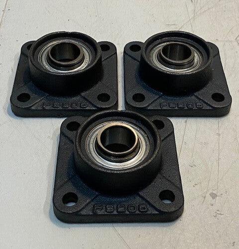 3 Quantity of PEER 4-Bolt Flange FS205 Insert Bearings FH205-16 (3 Quantity)