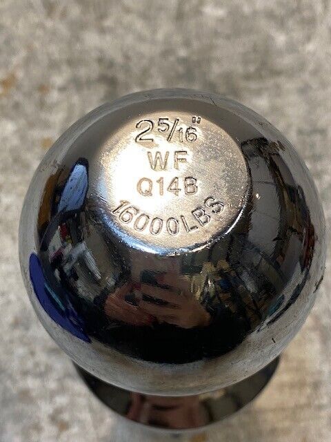 2-5/16" WF Q14B 16000 lbs Chrome Hitch Ball 6" Tall