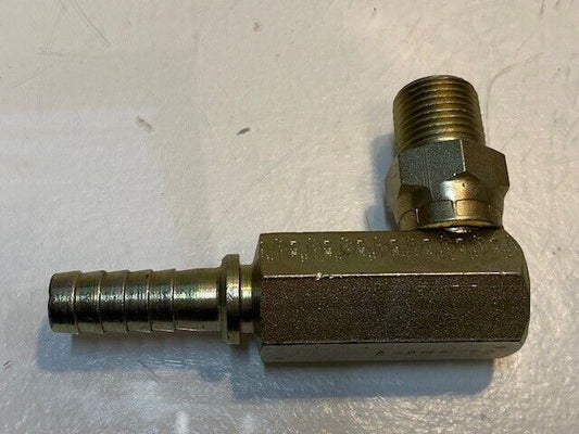 Gates Hydraulic Hose Fitting SS 6-98 | 8MPX90 | 4" L 14mm Nose 21mm Thread