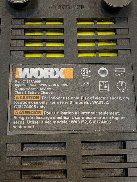 Worx Powerstation Battery Charger C1817A005 | 18V Output | 120V -60Hz Input