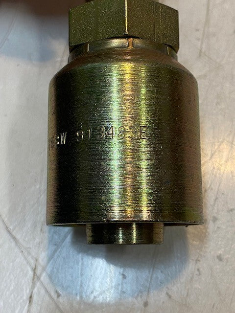 Crimp Hose Fitting 913483E | 16BW | 6" H 31mm Thread 38mm Hex 49mm OD 20mm ID