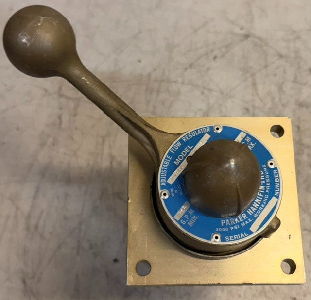 Parker Hannifin Pneumatic Or Hydraulic Adjustable Flow Regulator 1458R-4-12