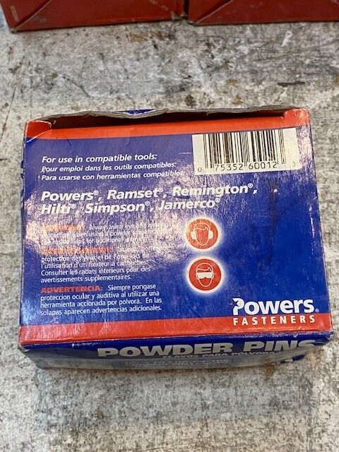 11 Qty of Powers Fasteners Powder Pins 3/4" 50022 Pack of 100 (1,100 Pcs Total)