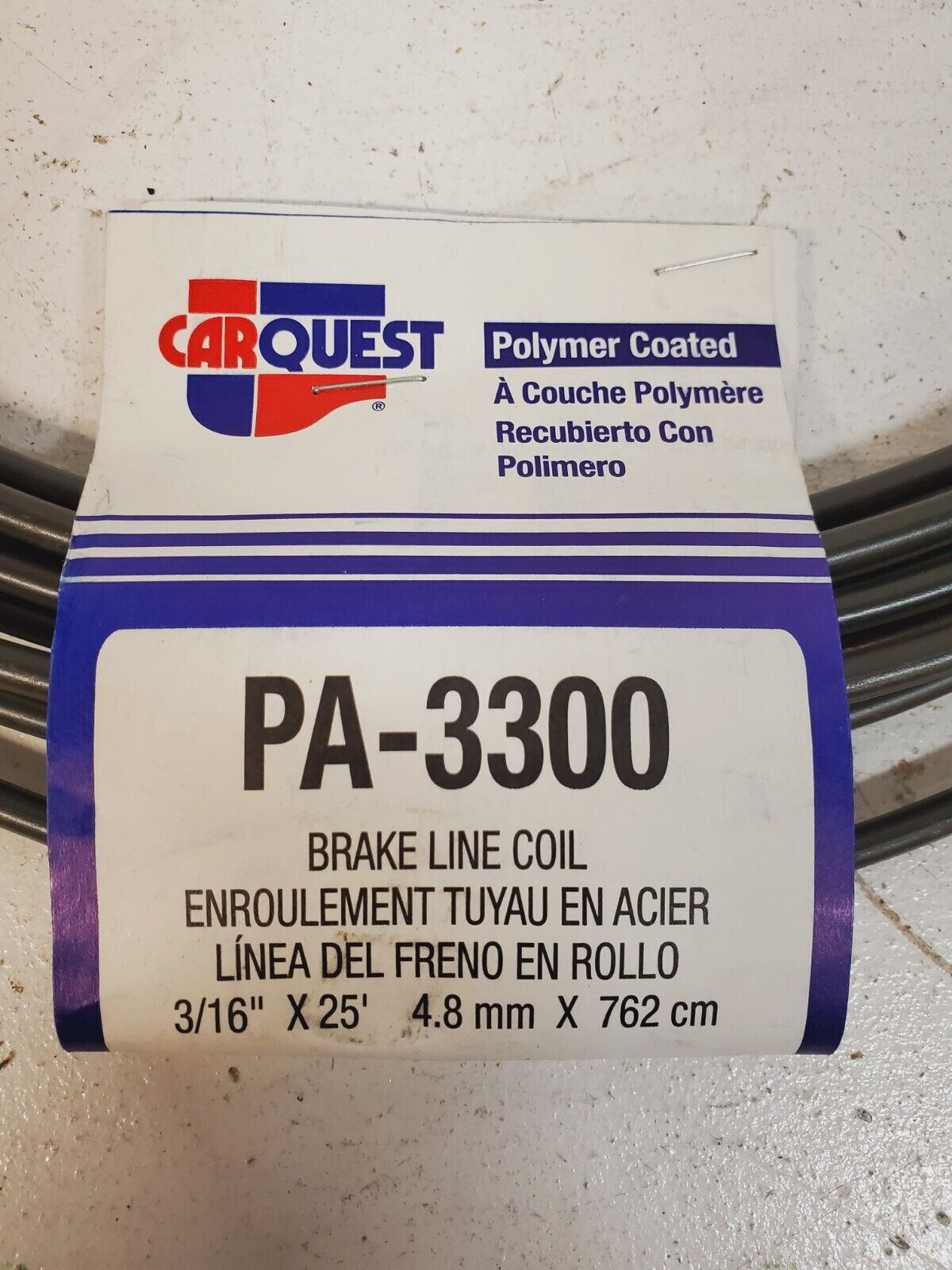 Carquest Brake Line Coil 3/16"x25' | Polymer Coated | PA-3300