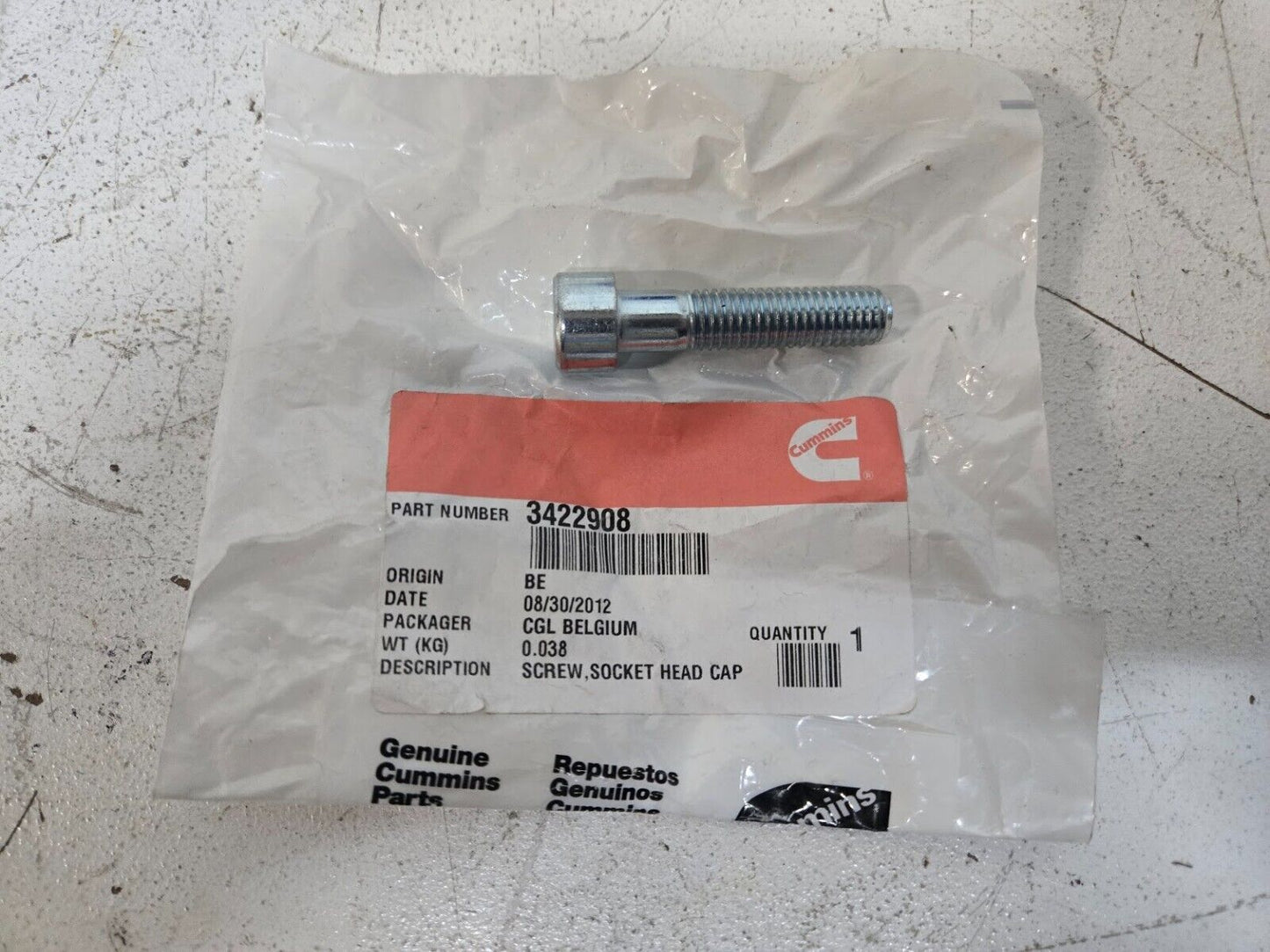 6 Quantity of Cummins Socket Head Cap Screws 3422908 (6 Quantity)