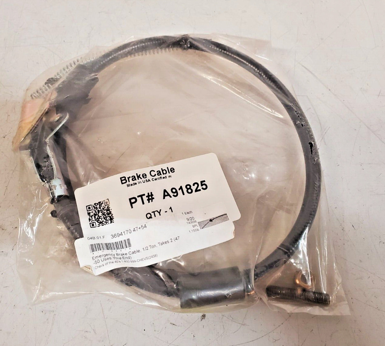 Parking Brake Cable A91825 | IH-6291 | 3694170 47+54