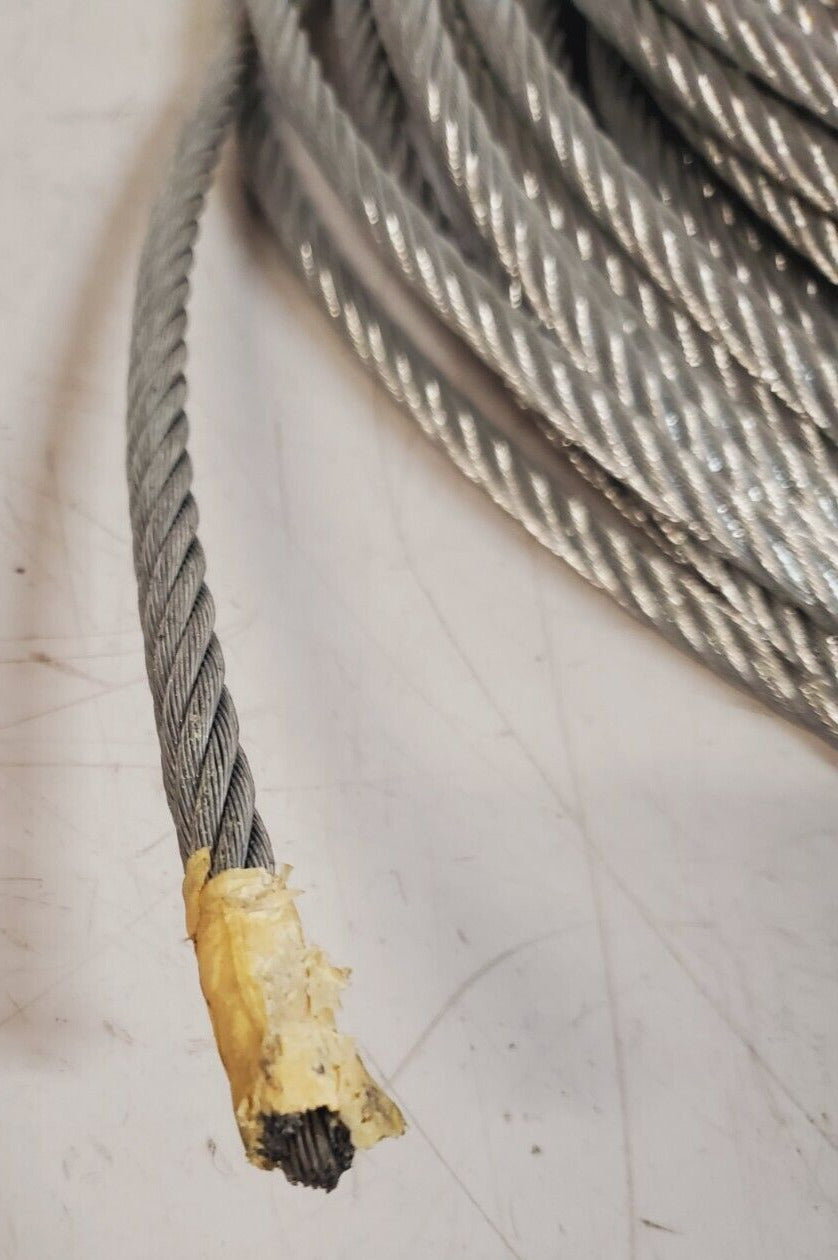 Steel Wire Cable W.O. # 4669 | 110' | 3/8" Diameter