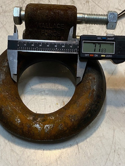 Wallace Forge Pintel Hitch Lunette Ring Tow Ring Max Cap 25,000 lbs