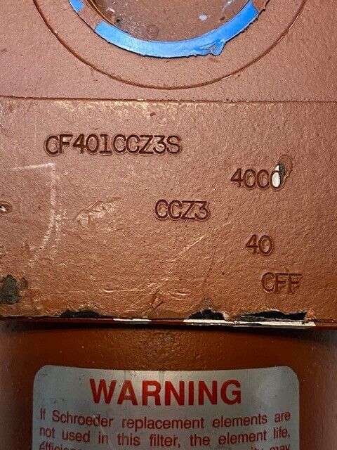 Hydraulic Torque Filter Bowl to 45 FT-LBS | CF401CCZ3S | 14-3/4" L 4-1/2" W