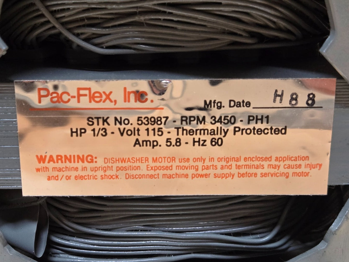 Pac-Flex 53987 Diswasher Pump for Whirlpool | 720083 | 5kH42AT49T | 720435