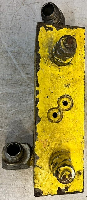Hydraulic Control Manifold Block Assembly Dual Cartrigde Relief Valves