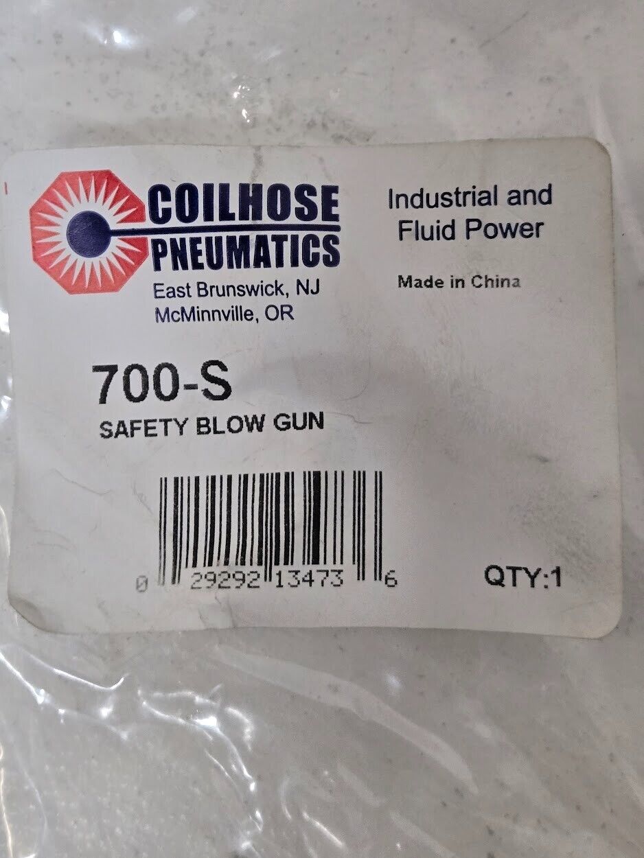 CoilHose Pneumatics 700-S Safety Blow Gun 029292134736