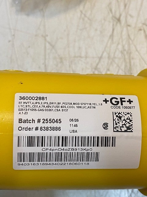 2 Qty of George Fisher Central Plastics Tapping Tee Fittings 360002881 (2 Qty)