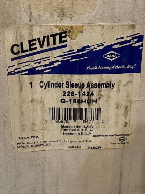 Clevite Cylinder Sleeve Assembly 226-1424, G-188HCH