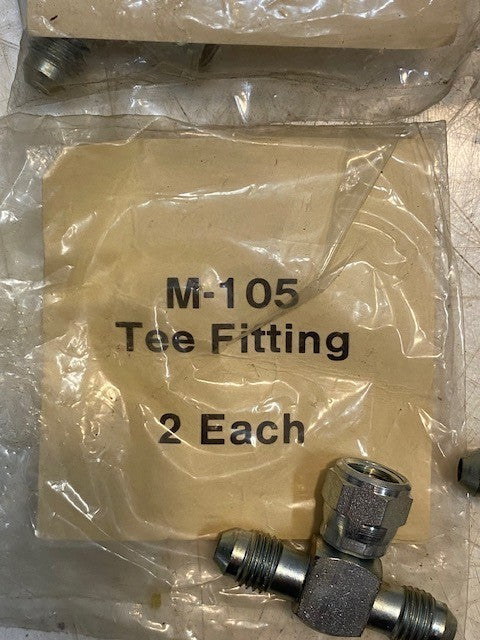 8 Quantity of M-105 Hydraulic JIC Female Swivel Brach Tee Fittings (8 Quantity)