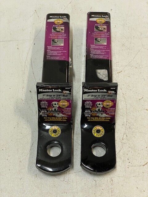 2 Qty of Master Lock 2827AT Ball Mounts 6000 lbs 2" Drop 3/4" Rise (2 Quantity)