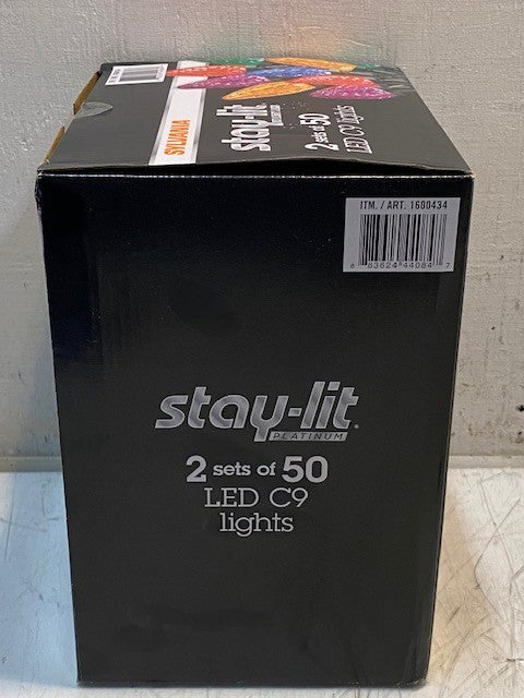 SYLVANIA Stay-Lit Platinum LED C9 Multi Color Lights 2 Sets of 50 | 1600434