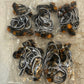 (200 Quantity) 4 Bags of 50-Pack Mini Round 3/4" Clear Lens Amber LED Buttons
