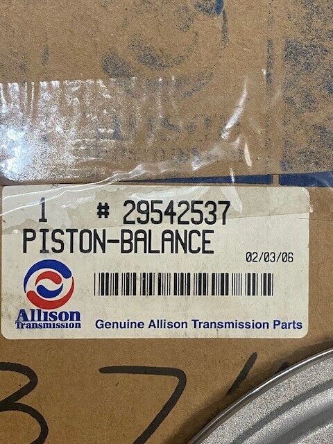 Allison Transmission Rotating Clutch Balance Piston 29542537 D1-1