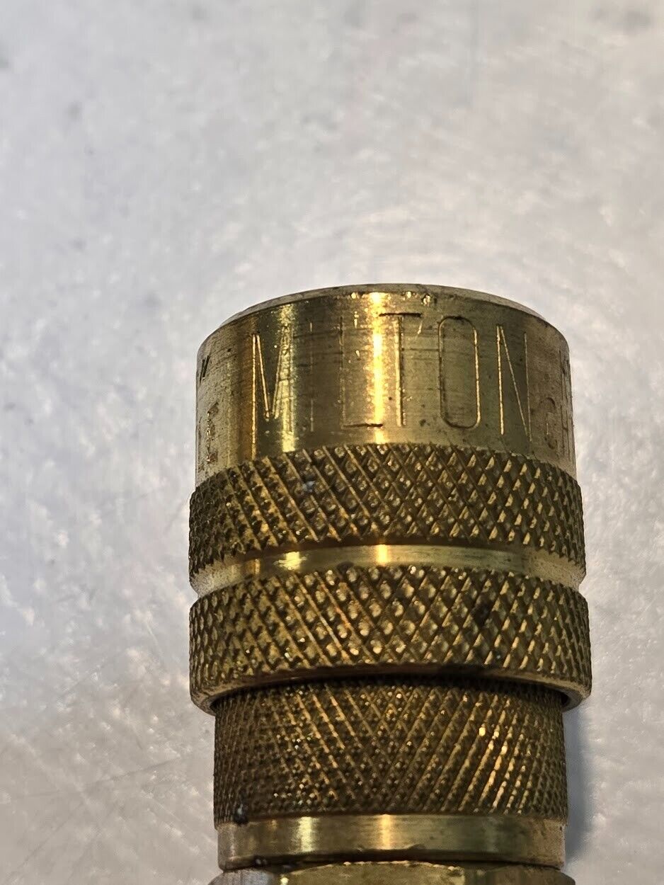 9 Quantity of 1/4" Milton Kwik Change M Style Couplings 1/4" MNPT Brass (9 Qty)