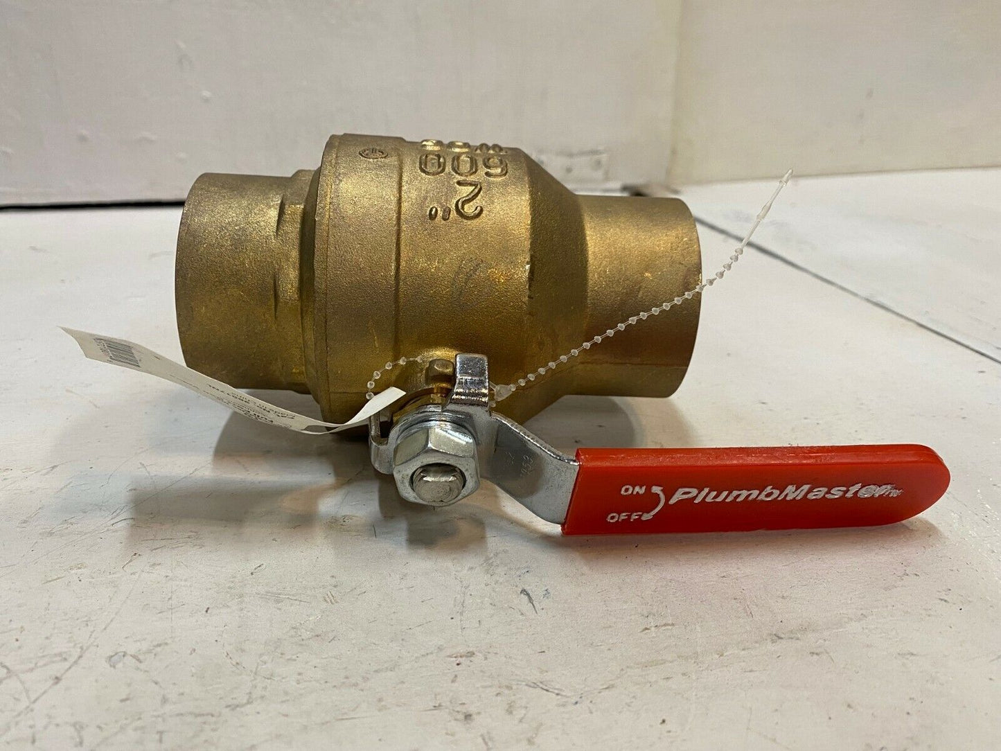 PlumbMaster 2" Full Port Brass Ball Valve 600 WOG Red Handle