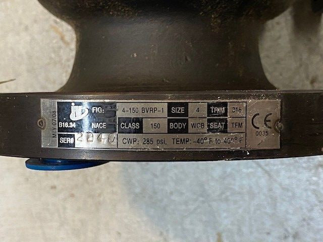 4"-150 WCB Cast Steel Flange Valve 4-150 BVRP-1