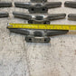 19 Qty of Galvanized Gray Iron 8" Open Base Seawall Dock Cleats 30610 (19 Qty)