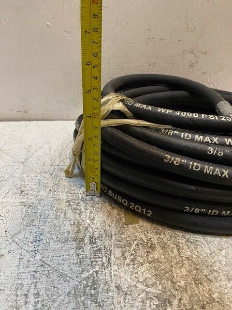 3/8" ID Max WP Pressure Washer Hose Non-Marking 4000PSI 50ft Length