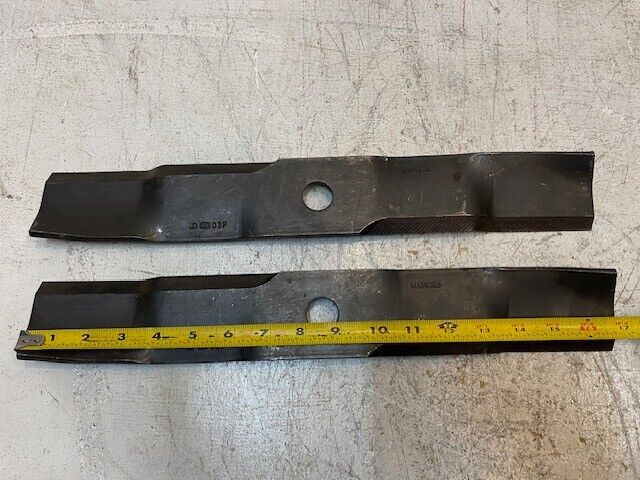 2 Quantity of John Deere M136185 Mower Blades 17" Long 2-1/2" Wide (2 Quantity)