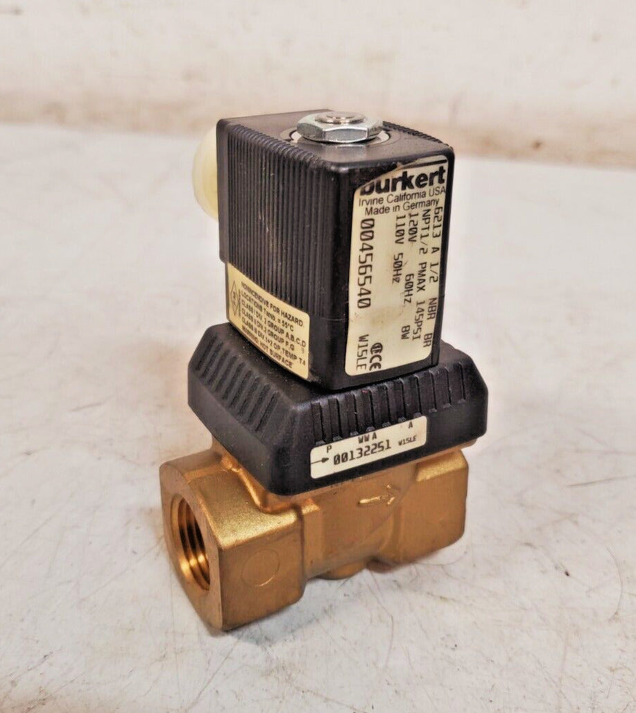 BURKERT Safety Shutoff Valve 49Z8 | 00456540 | 6213 A 1/2 NBR BR NPT1/2