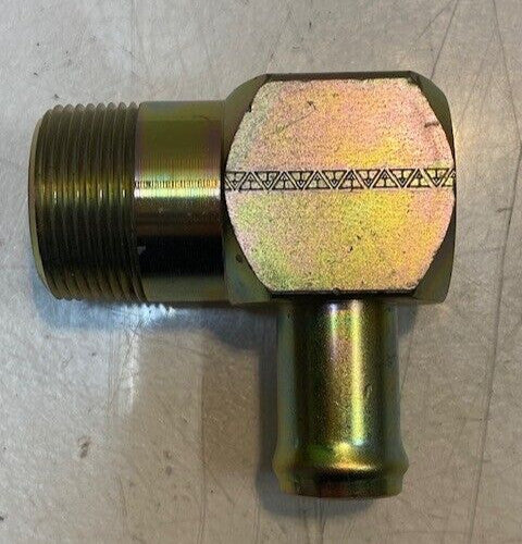 90 Degree Elbow Hydraulic Adapter 3-1/4" L 3-1/4" W 42mm Thread OD 22mm ID