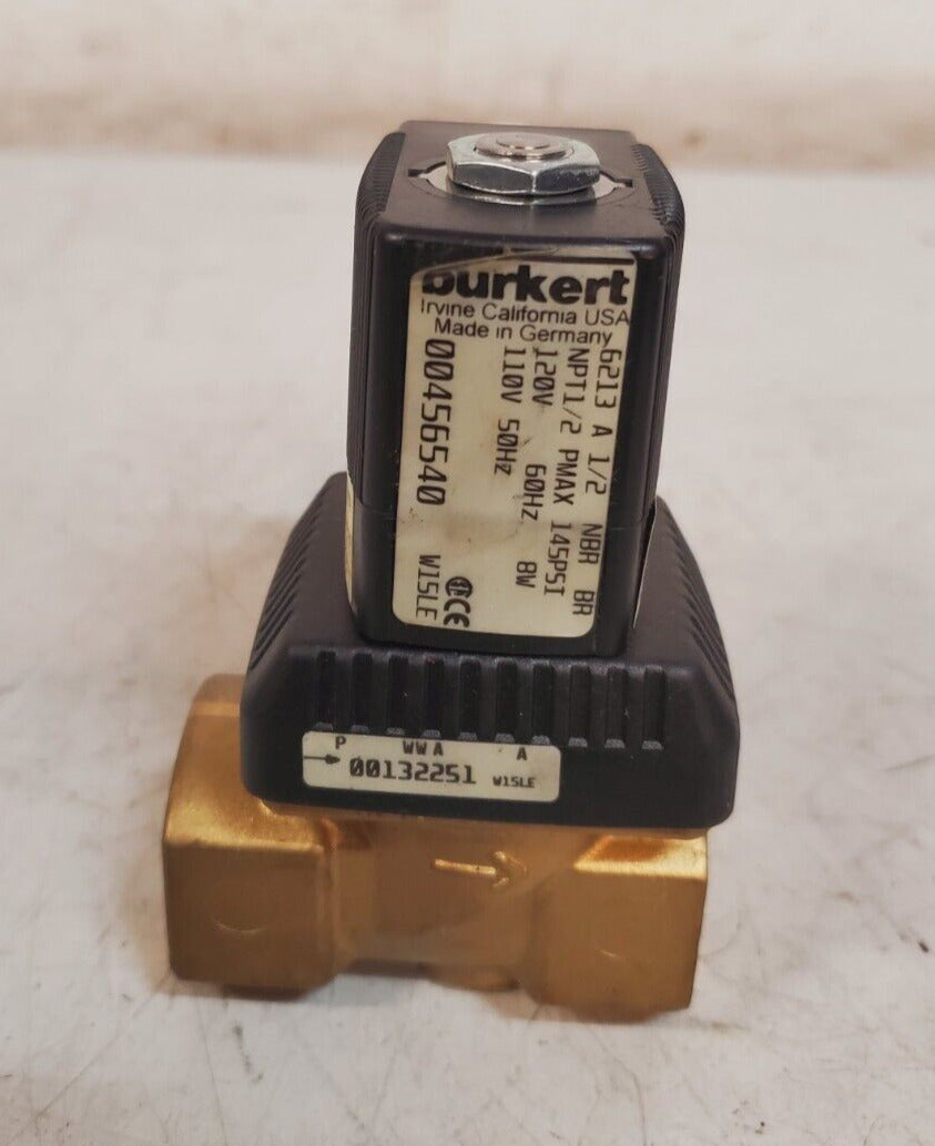 BURKERT Safety Shutoff Valve 49Z8 | 00456540 | 6213 A 1/2 NBR BR NPT1/2