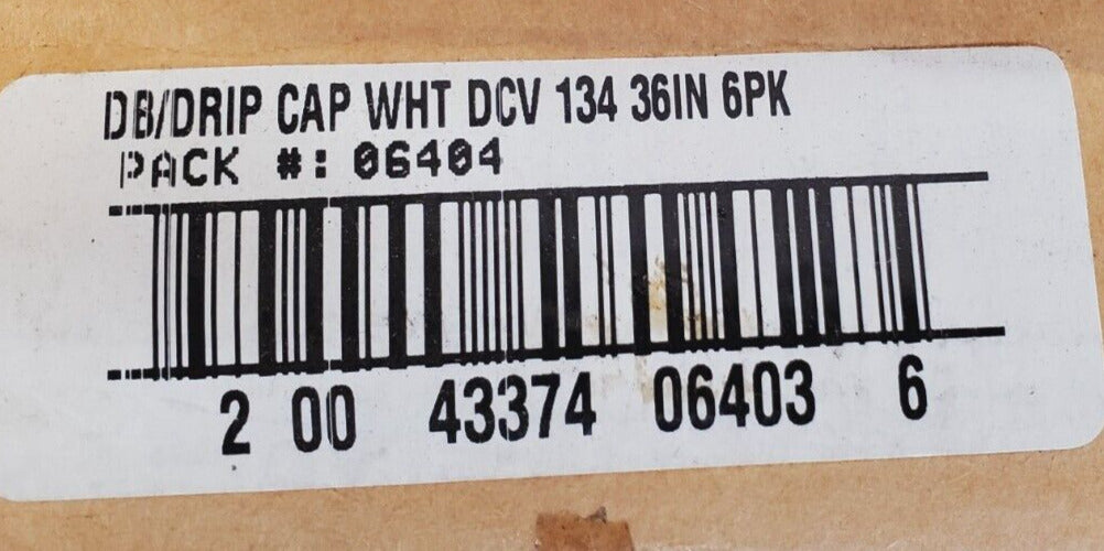 6 Qty. of MD U-Shaped Vinyl Door Bottom Weatherstrip Door Drip Cap 06403 (6 Qty)