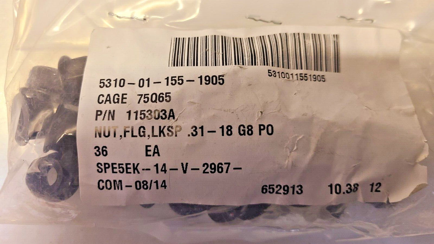 70 Qty of Lock Nuts 110311A | 115303A | 60861AX | 110310A (70 Qty)