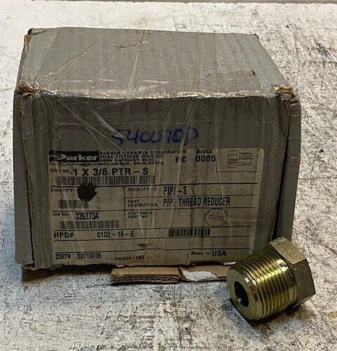 9 Quantity of Parker 1X3/8PTR-S Pipe Thread Reducers (9 Quantity)