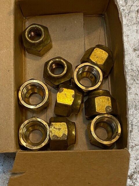 10 Quantity of Parker Brass 45 Deg Flare Nut Fittings X14FSX-6 (10 Quantity)