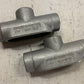 Box of 2 Crouse Hinds TB57 1-1/2" T Condulet Body Form 7 Conduit Body