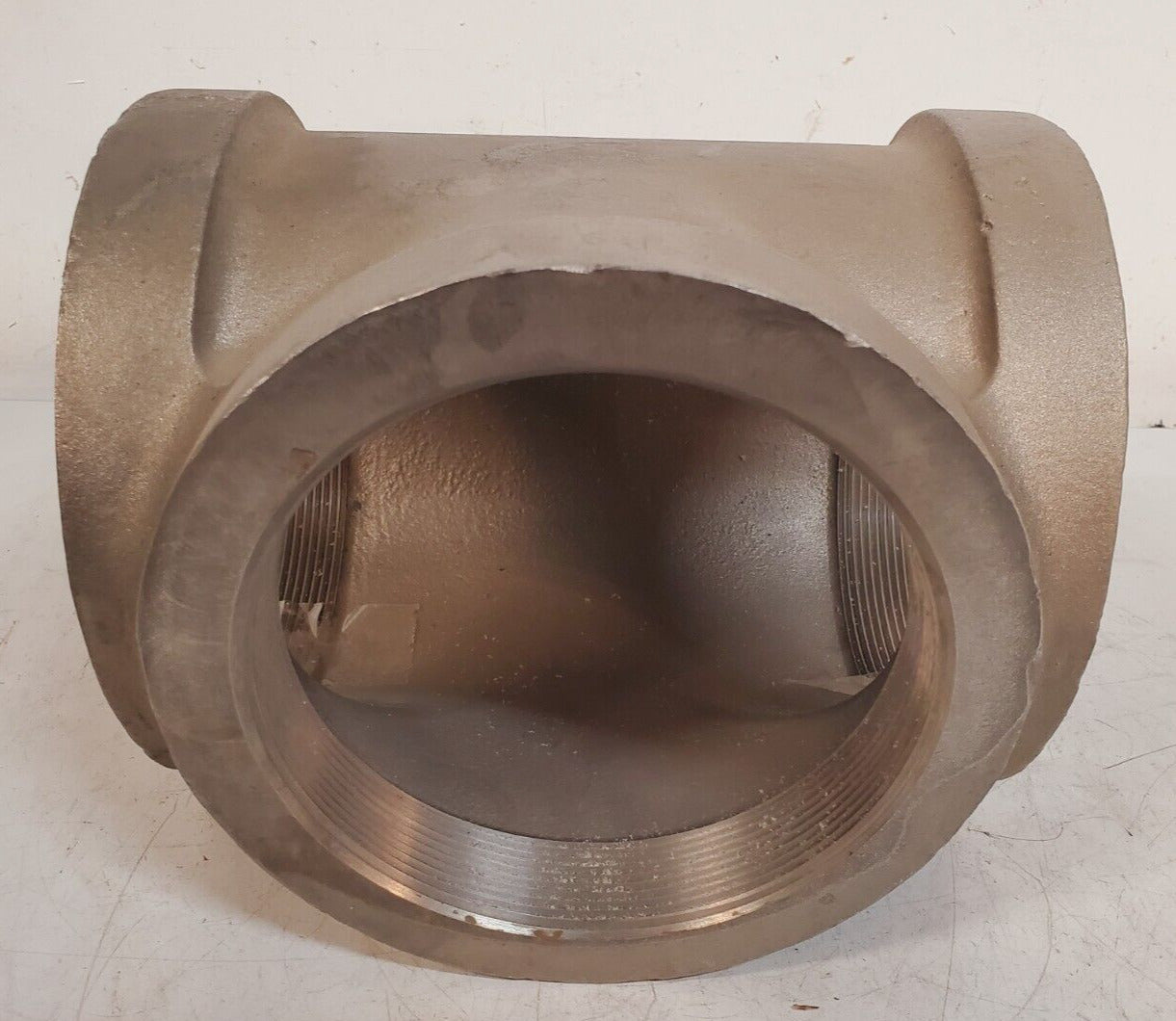 Stainless Steel T-Shaped Tee 3 Way Pipe Coupling 6.5" Diameter x 10" Width