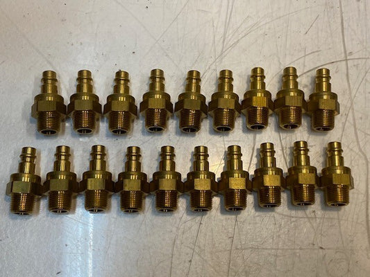 19 Quantity of Hose Barb Couplings 47mm L 16mm Thread 10mm Tip 10mm ID (19 Qty)
