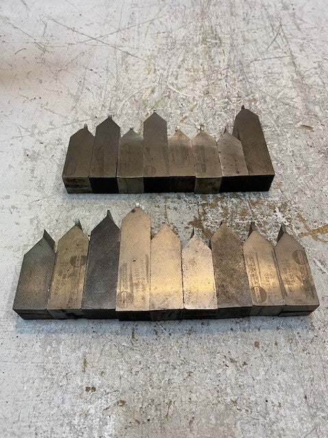 17 Quantity of D.L. Rioci Corp 320-1020 37 DB Sever Bevel-Mill Inserts (17 Qty)